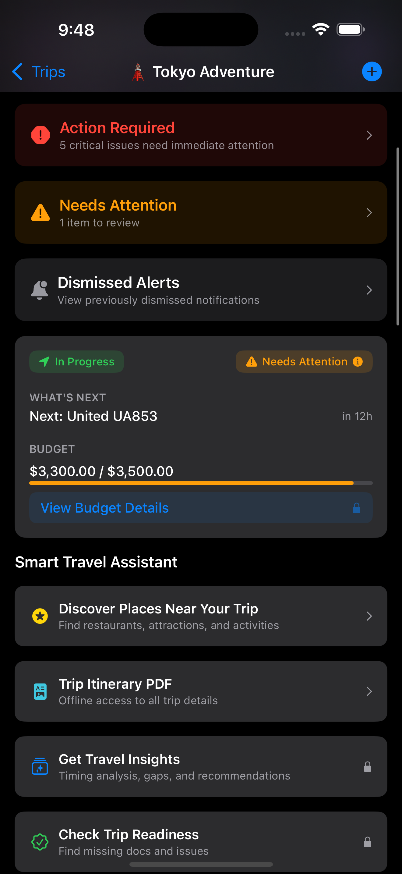 Trip Dashboard